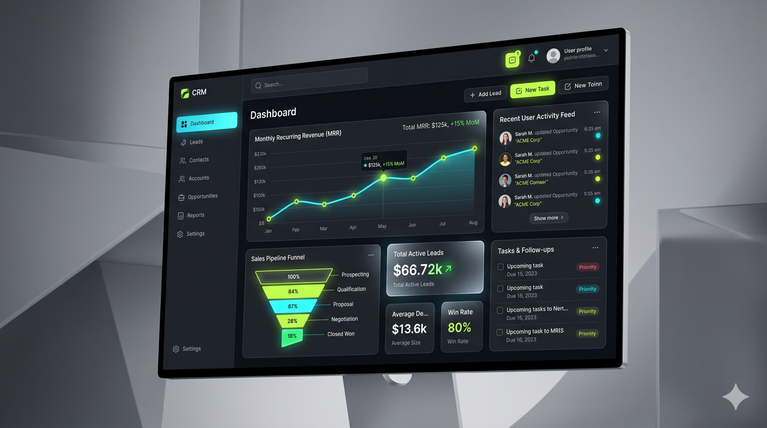 GrowthToolz Custom CRM Dashboard